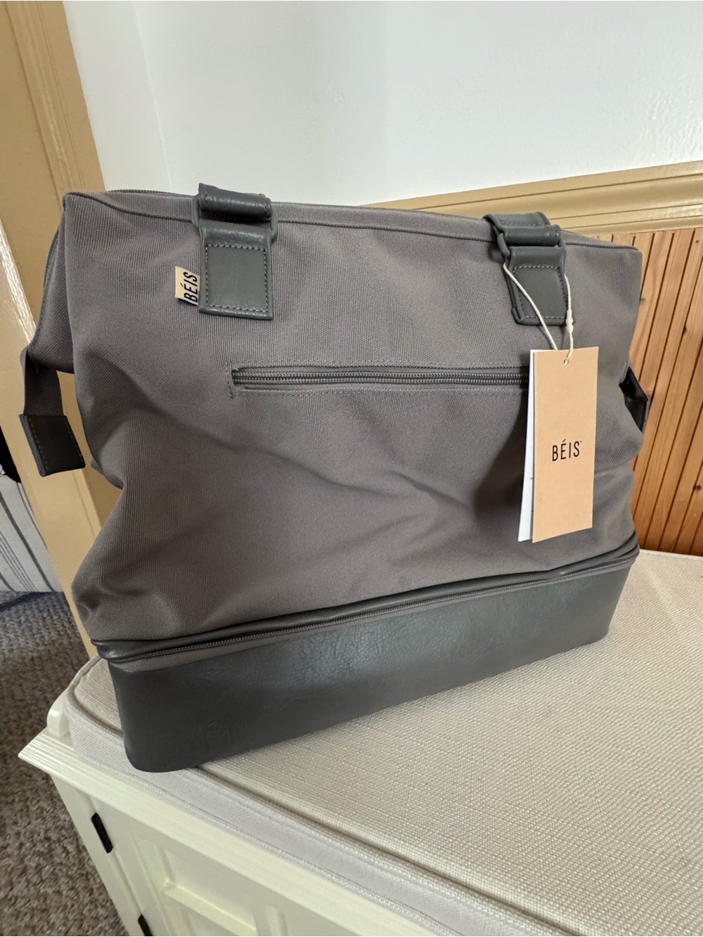 BEIS Weekender Gray Travel Bag-NEW!